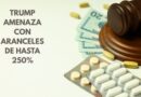 El expresidente Trump advierte de aranceles progresivos de hasta 250% a fármacos importados, generando alarma en la industria farmacéutica global.