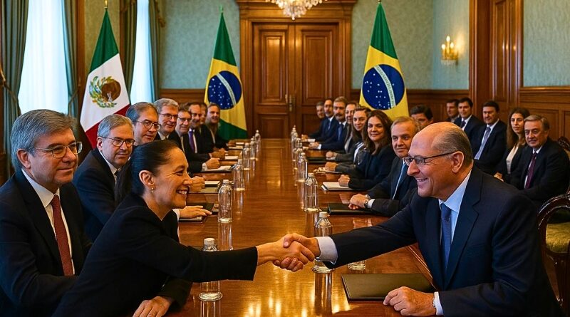 Sheinbaum y Alckmin pactan cooperación en economía, ciencia y medio ambiente, en un encuentro que reafirma la sintonía con Lula da Silva