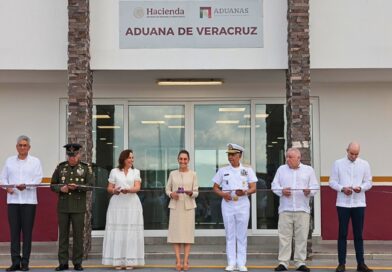 Claudia Sheinbaum inaugura la nueva aduana automatizada de Veracruz, un proyecto estratégico que promete eficiencia, transparencia y fortalecimiento económico nacional.