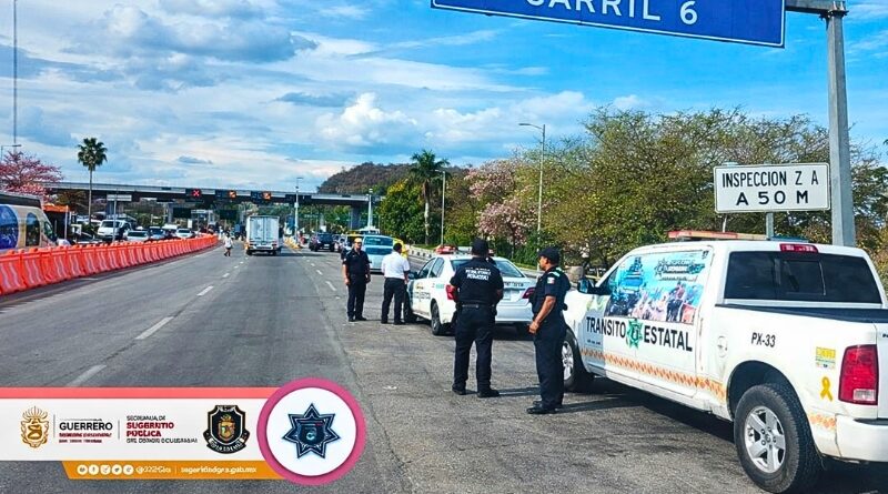 Autoridades estatales despliegan apoyo vial en puntos estratégicos durante Semana Santa 2026 para garantizar tránsito seguro en Guerrero.